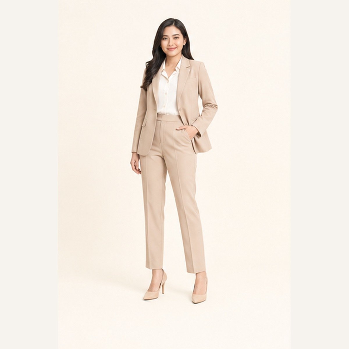 Blazer Wanita Aruna Beige